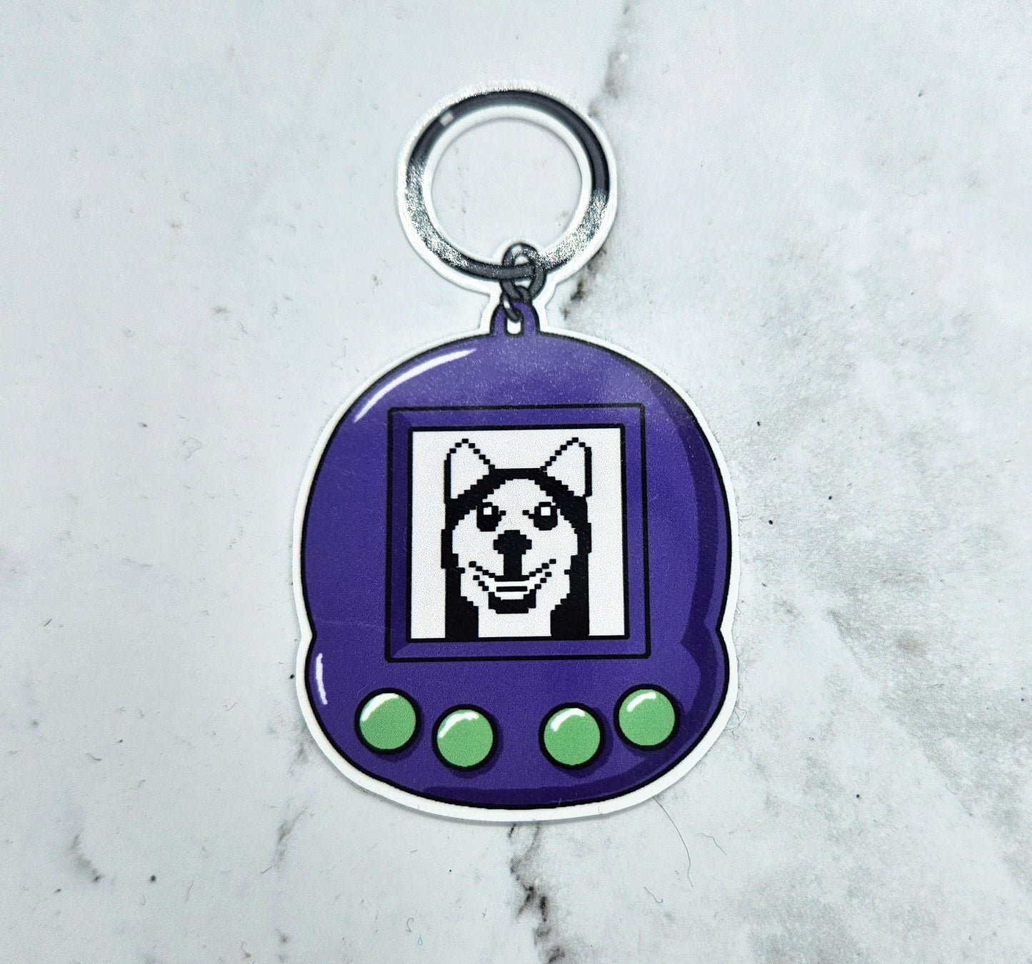 Smile Dog Electronic Pet Sticker - Creepypasta, Meme, Tama, Giga Pet, Y2k and 1990s, Retro Tech Waterbottle Laptop Decor