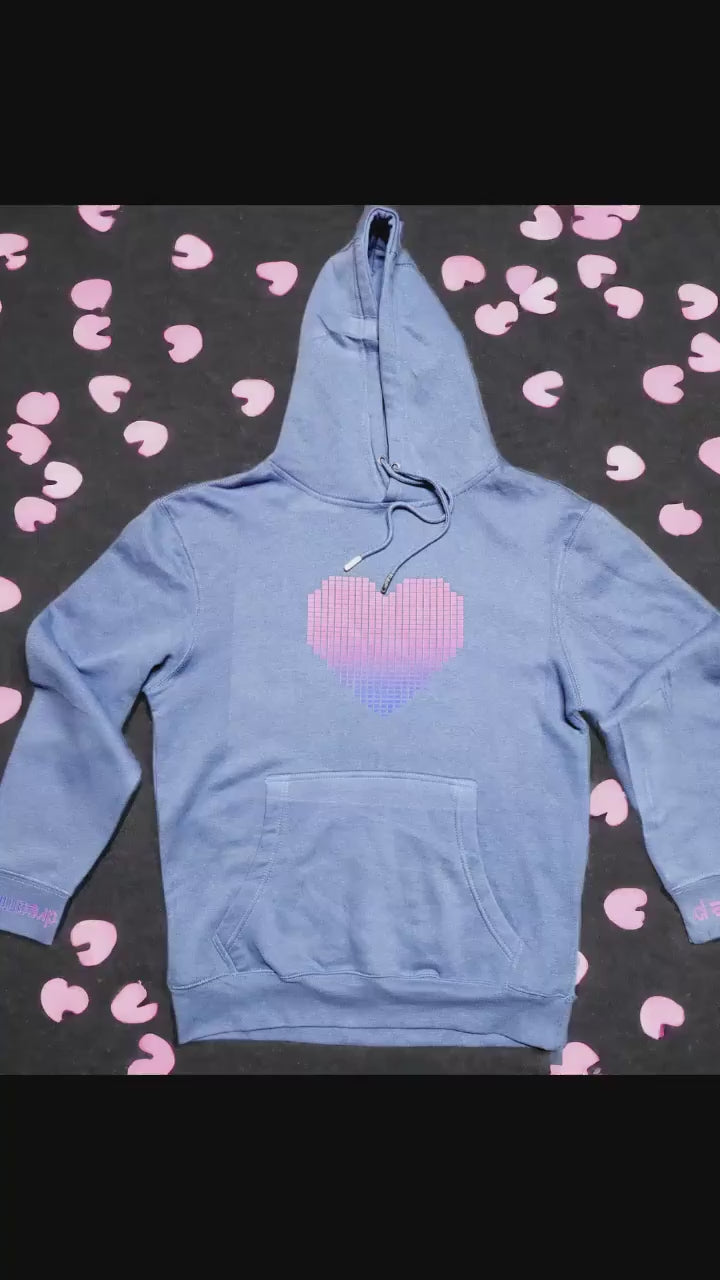 Pixel Heart Pullover Hoodie Fellow Stranger